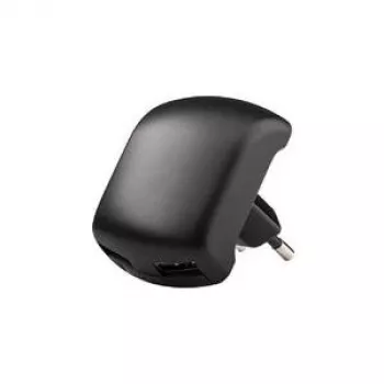 USB-laadimisadapter 230V kuni 2x USB (2A) - Reisilaadija (must kummeeritud)