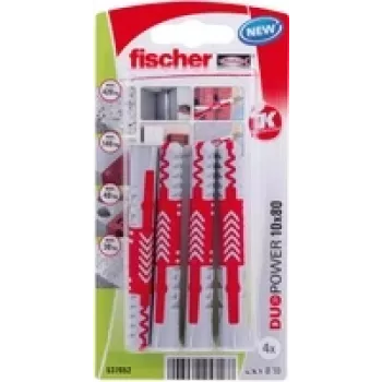 Fischer DuoPower 10 x 80 K NV Seinapistik 80 mm 537652 1 komplekt (537652)