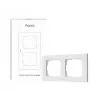 Aqara nutika lülitiraam H2 EU (2-kohaline) FE-X01D-W