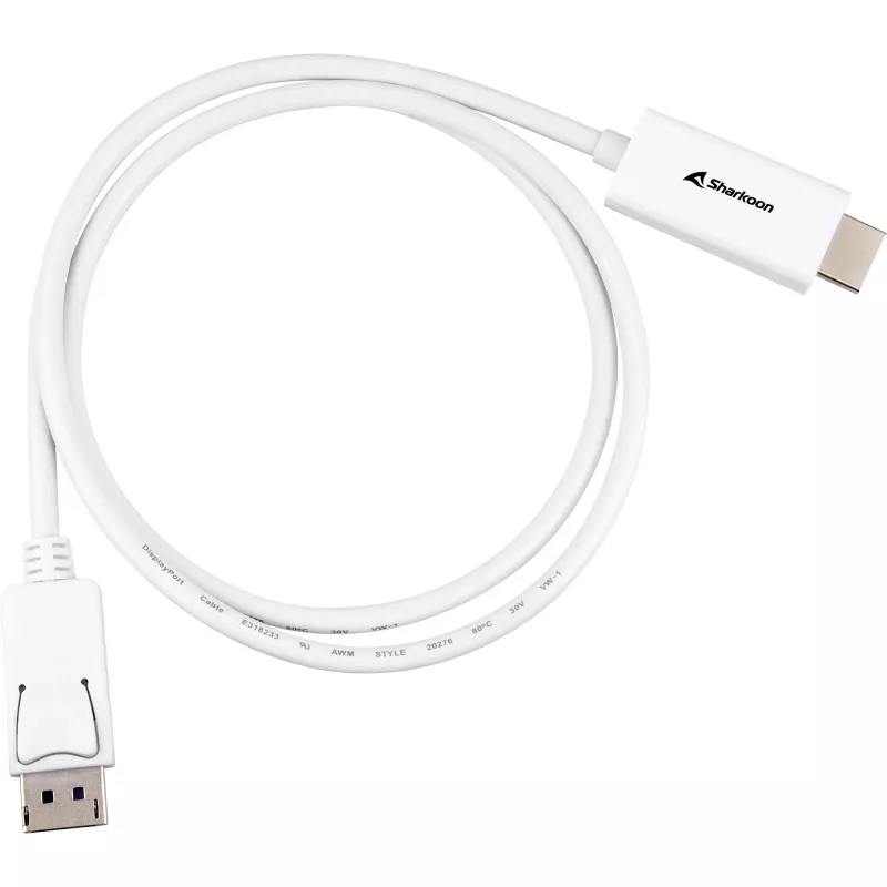DisplayPort 1.2 adapterkaabel Sharkoon 4K, 1 m pikkus