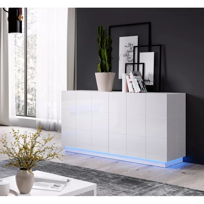 Cama Kummut 2D REJA valge läikiv/valge läikiv