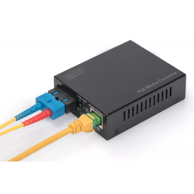 Digitus Gigabit PoE-meediumimuundur, RJ45 / SC, MM, PSE