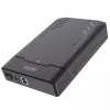 HDD/SSD-korpus Unitek Y-3035 — 2,5/3,5-tolline SATA, USB 3.2 Gen 1 (USB Type-B), 6 Gbit/s, must, vahelduvvooluadapter