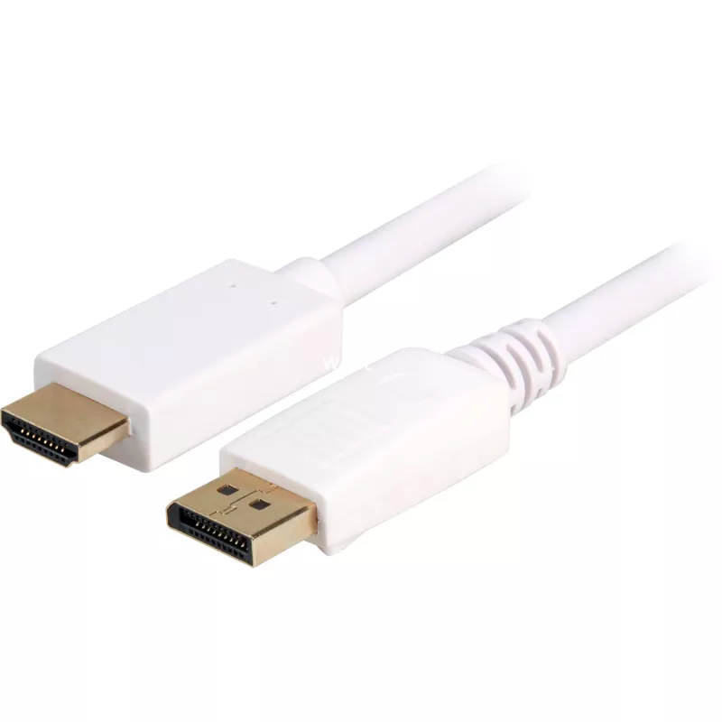 Sharkoon Adapterkaabel DisplayPort 1.2 > HDMI 4K valge 3 meetrit