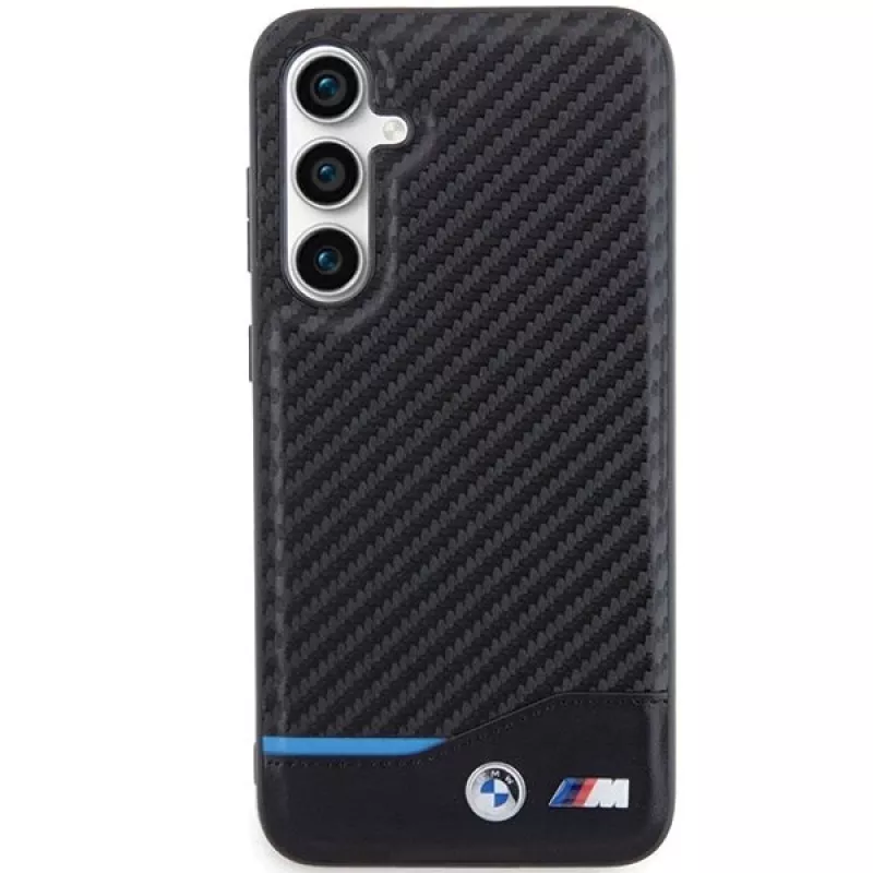 BMW | BMHCS23FE22NBCK | Tagakaas | Samsung | Galaxy S23 FE | Nahk Carbon | Must