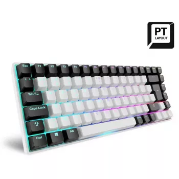 Sharkoon SKILLER SGK50 S3 klaviatuur mängimiseks USB QWERTY Portugali valge