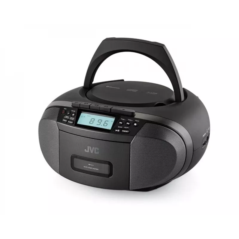 Raadiomängija JVC RC-E444B must, CD-mängija ja FM-tuuneriga