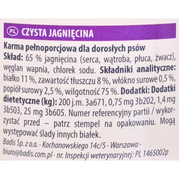 Märg koeratoit animonda GranCarno Lamb Adult — konserveeritud 400 g, valk 11%, rasv 8%, niiskus 75%