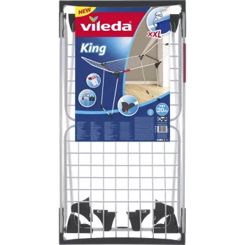 Kuivatusrest VILEDA King Valge 157247 — teras, 20 m kuivatuspinda, kokkupandav, ratastega