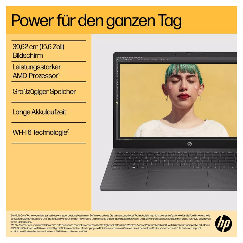 HP 15-fc0676ng 39,6 cm (15,6 inch) sülearvuti - Ryzen 7 - 16 GB muutmälu - 1 TB SSD - hõbedane (C94P3EA#ABD)