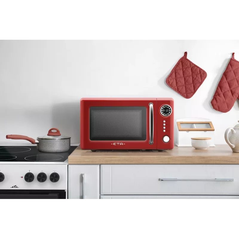 Solo laua mikrolaineahi ETA Storio Red Solo — 20 L, 700 W, 5 võimsustaset, 245 mm pöördalus
