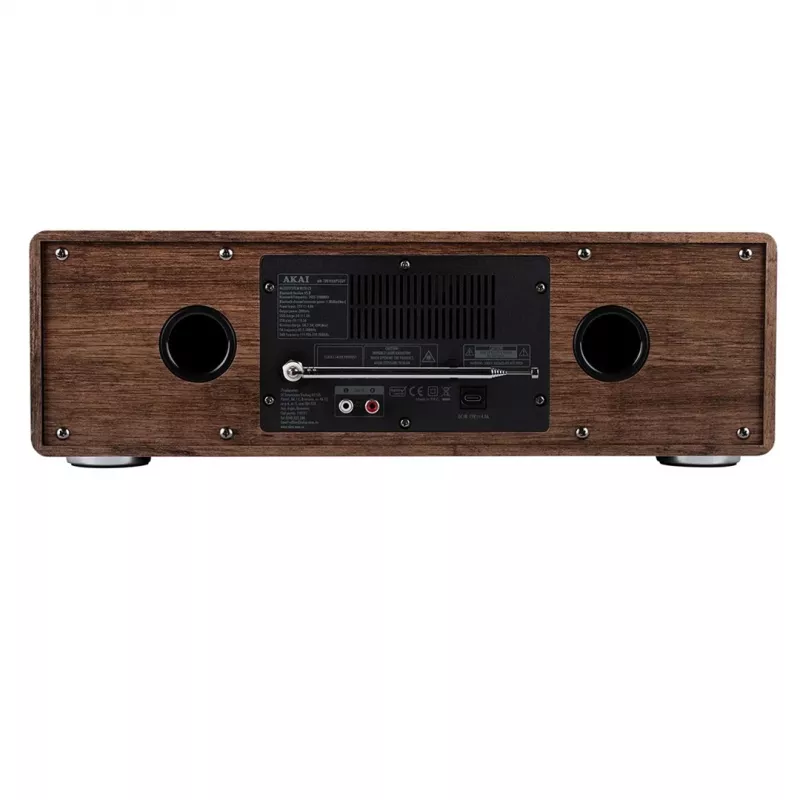Mikro hi-fi süsteem AKAI AM-100 RHAPSODY — kompaktne audio minisüsteem integreeritud võimendi ja CD/USB taasesitusega