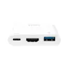 LogiLink 0.14m 2xUSB-C HDMI USB A Valge