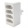 Pikendusjuhe Bachmann 921.273 – 4× Euro pistikupesa, valge PVC