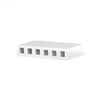 EFB-Elektronik Keystone ühenduskarp, 6 porti, pinnapaigaldus, puhasvalge, ilma mooduliteta Tootja: EFB Elektronik (EC020400006)