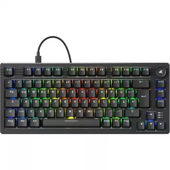 Sharkoon SGK25 klaviatuur Kodu USB QWERTZ Saksa Must 75% RGB LED