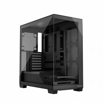 PC korpus MODECOM Volcano Stellar NF ATX miditorn, karastatud klaas, must, toetab ATX/micro ATX, GPU kuni 420mm, CPU jahuti 175mm