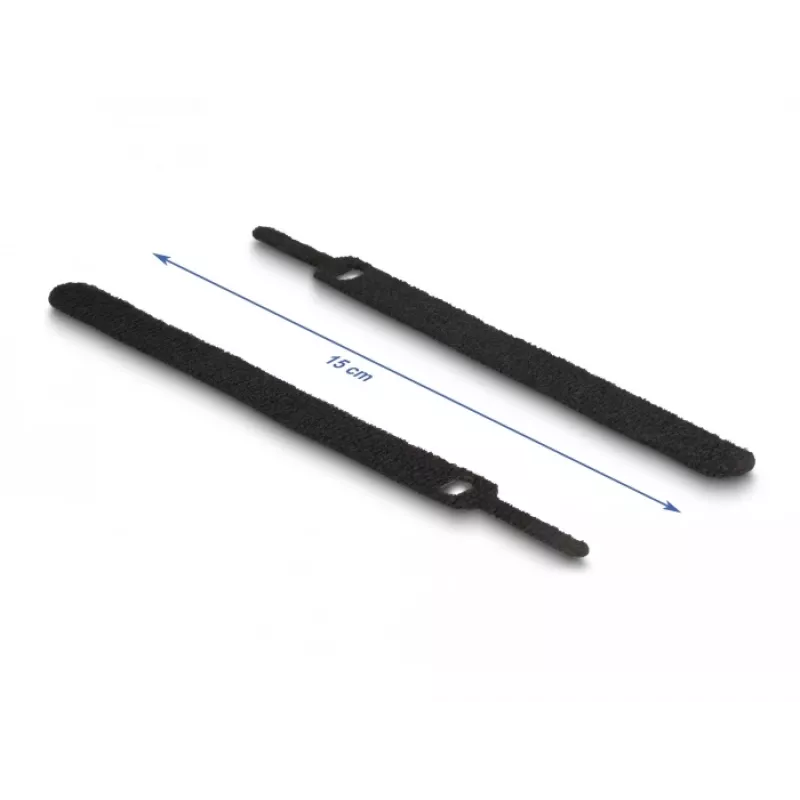 Takja-kinnitusega kaabliside DELOCK 19010 150x12mm must 10 tk