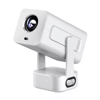 EXTRALINK SMART Projektor CINEMA&KARAOKE IMS360 1920X1080P ANDROID 13 Projektor filmide, mängude ja muusika jaoks koos 2 MIKROFONIGA Valge 300 Luumenit LCD