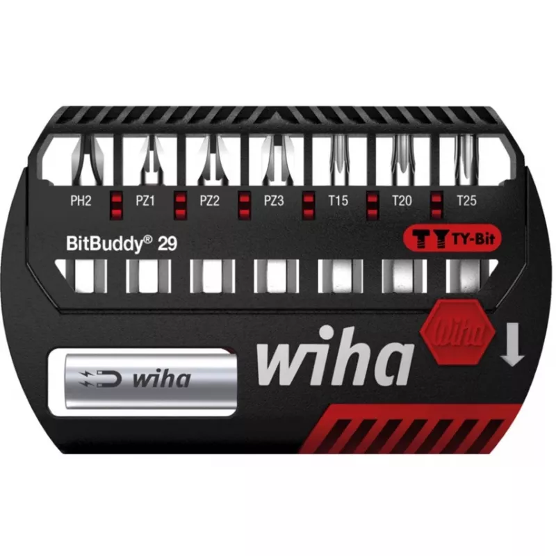 WIHA 42137 - Bit-Set BitBuddy, 8-osaline segatud, 29 mm, TY-Bit (42137)