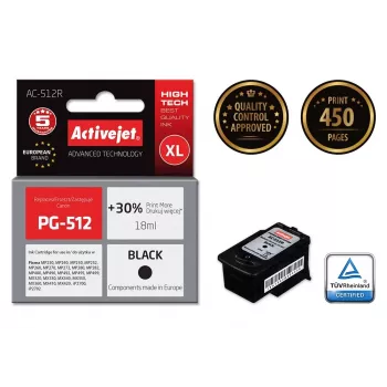Activejet AC-512R tint (asendab Canon PG-512; Premium; 18 ml; must)