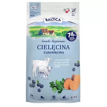 BALTICA regional flavours Small breeds Veal with lamb - kuiv koeratoit - 3kg