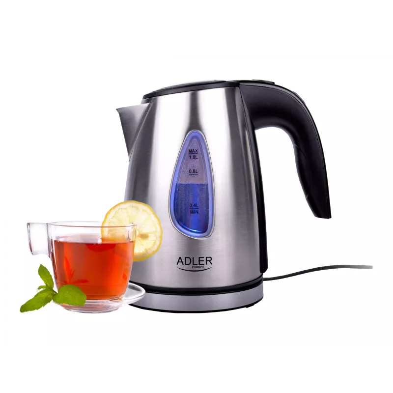 Adler AD 1203 elektriline veekeetja 1 L Hõbedane 1630 W