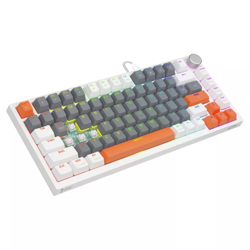 Savio ASTRAL WHITE JADE 3 VÄRVI klaviatuur Gaming USB QWERTY US International