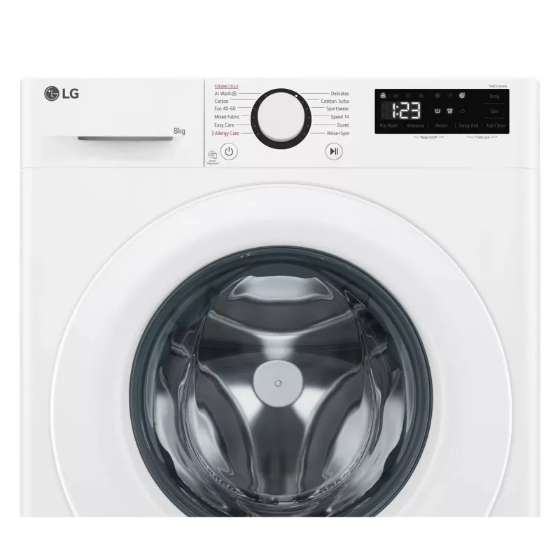 LG | Pesumasin | F2WR508SWW | Energiatõhususe klass A-10% | Eestlaadimine | Pesuvõimsus 8 kg | 1200 p/min | Sügavus 47,5 cm | Laius 60 cm | Ekraan | LED | Aurufunktsioon