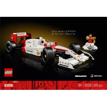 LEGO komplekt McLaren MP4/4 Ayrton Senna 10330 — LEGO ICONS mudelauto väljapanek