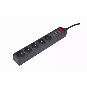 EnerGenie SPG5-C-15 piksekaitsega pikendusjuhe, must, 5 Schuko pistikupesa, 250 V, 4,5 m