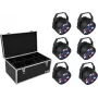 LED PAR valguskomplekt EUROLITE 20000626, 6×36W RGB, lavapesuvalgustid