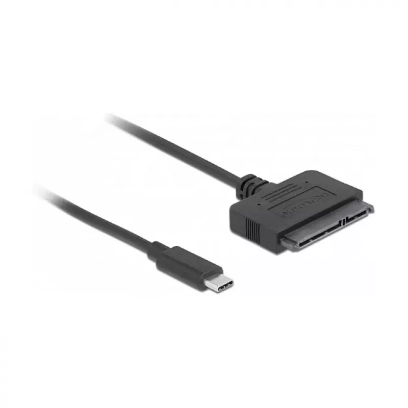 DeLOCK 63803 kaabli soovahetaja USB C 22-kontaktiline SATA must 0,5 m