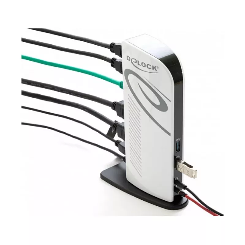 USB-dokkimisjaam DeLOCK 87771 Dual HDMI Full-HD USB 3.2 LAN Audio