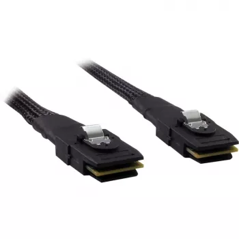 Inter-Tech - sisemine SAS-kaabel - Serial ATA 150/300/600 - 36 PIN 4iMini MultiLane - 36 PIN 4iMini MultiLane - 50 cm - riiviga - must