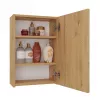 Vannitoa hoiusapp top e shop POLA 1DL ARTISAN — seinale paigaldatav, tamme raam, 400×220×600 mm, 3 riiulit