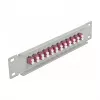 Kiudoptiline patch-paneel DeLOCK 10 tolli 12 porti LC Duplex Violetne 1U Hall
