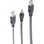 USB-kaabel ShiverPeaks BS77150 0,6 m 2x USB A Mini-USB B Must