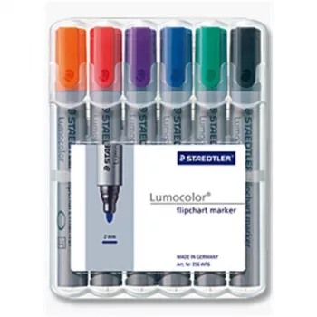 Marker Staedtler 356 WP6 6 tk Must Sinine Roheline Oranž Punane Violetne