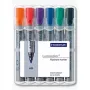 Marker Staedtler 356 WP6 6 tk Must Sinine Roheline Oranž Punane Violetne