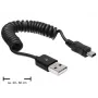 USB-kaabel DeLOCK USB 2.0 0,6 m USB A - Mini-USB A, must