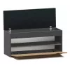 Suletud kingakapp Top e Shop PARMA — antratsiit ja tamm, puitlaastplaat, 1000×490×350 mm