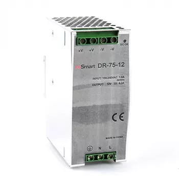 Toiteplokk 12V, 6,3A, 75W, DIN-rööpale
