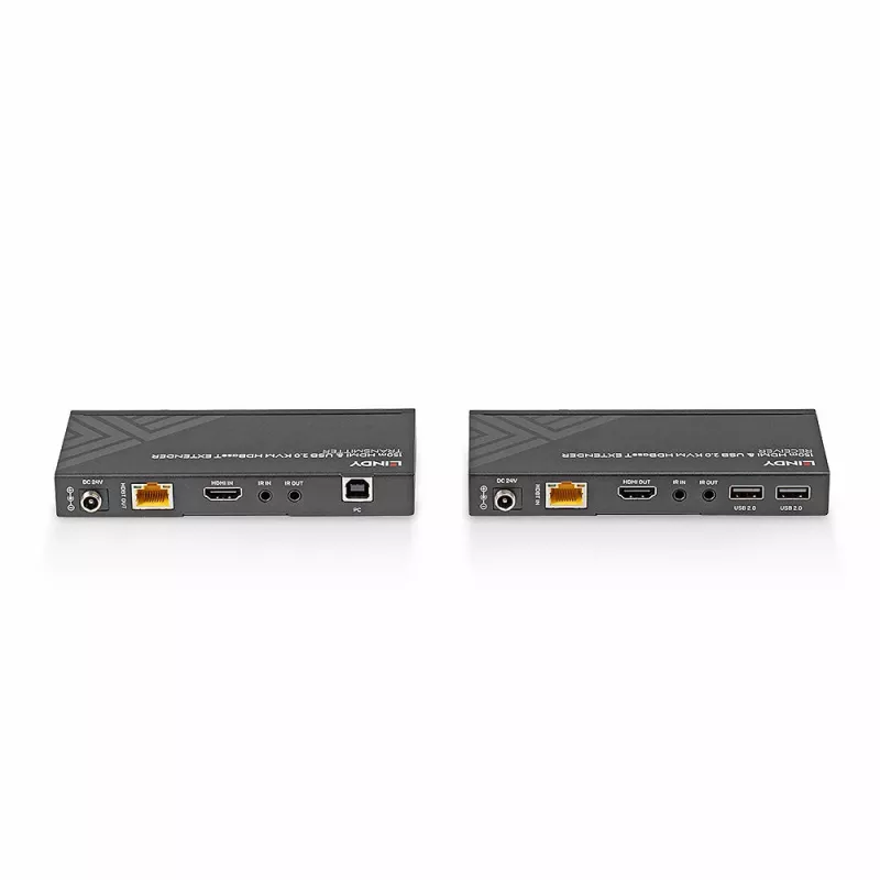 Lindy 150m Cat.6 HDMI 4K60, USB 2.0 ja IR HDBaseT KVM pikendaja