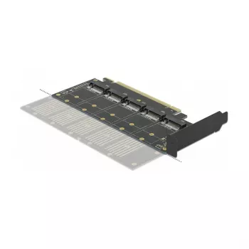 DeLOCK PCI Express x16 kaart 5-le sisemisele M.2 Key B / SATA pesale