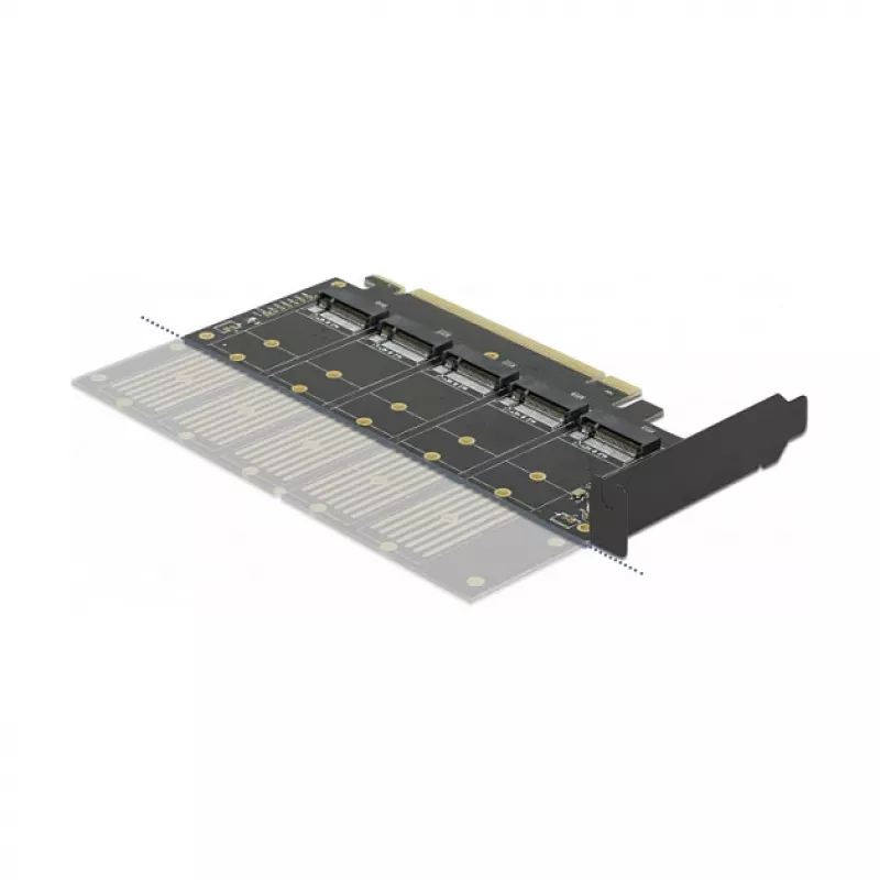 DeLOCK PCI Express x16 kaart 5-le sisemisele M.2 Key B / SATA pesale