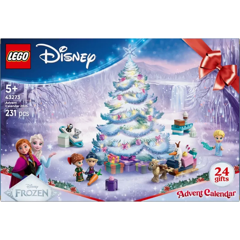 Ehitusmänguasi LEGO Disney Frozen Advent Calendar 2025 komplekt 43273 — 231 osa, 4 minifiguuri, vanus 5+