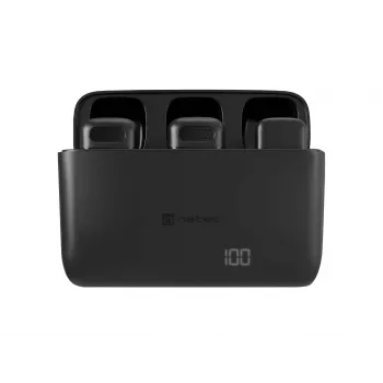 NATEC Hopper Black Lavalier-/Rinnamikrofon
