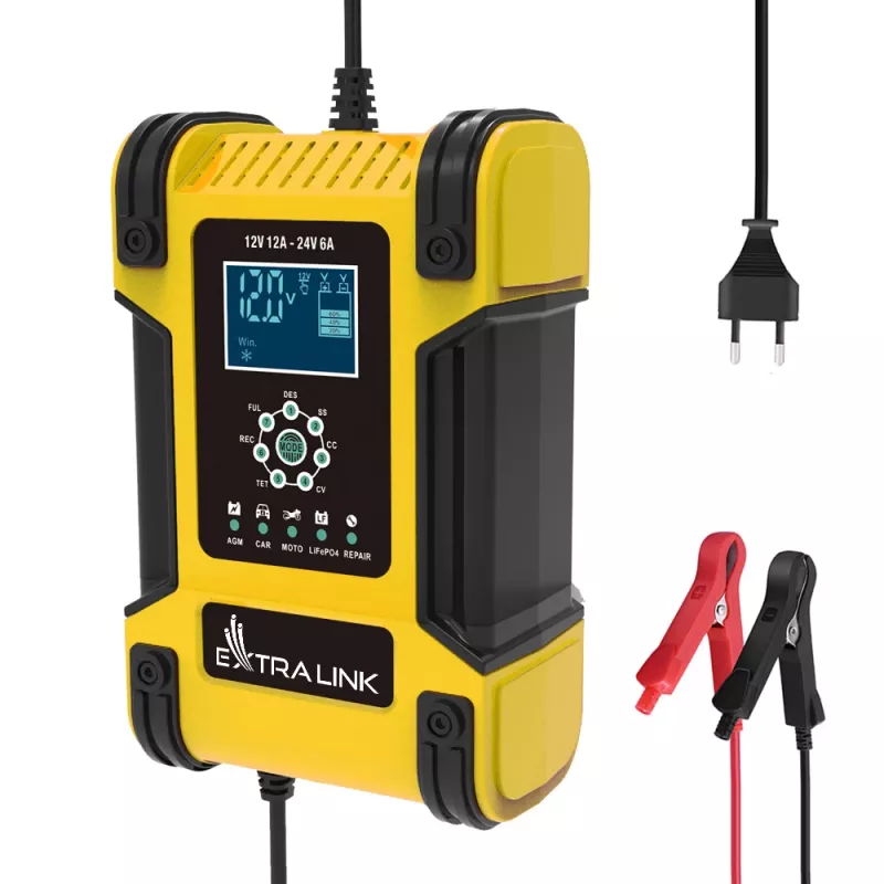 Extralink Shango nutikas akulaadija | Alaldi | 100–240 VAC, 12 V 12 A, 24 V 6 A