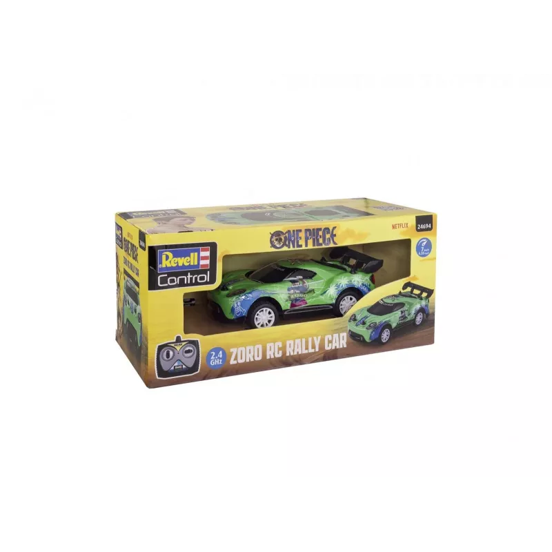 RC ralliauto REVELL One Piece Zoro — kaugjuhitav mudel, kollektsionääridele mõeldud teemakujundus